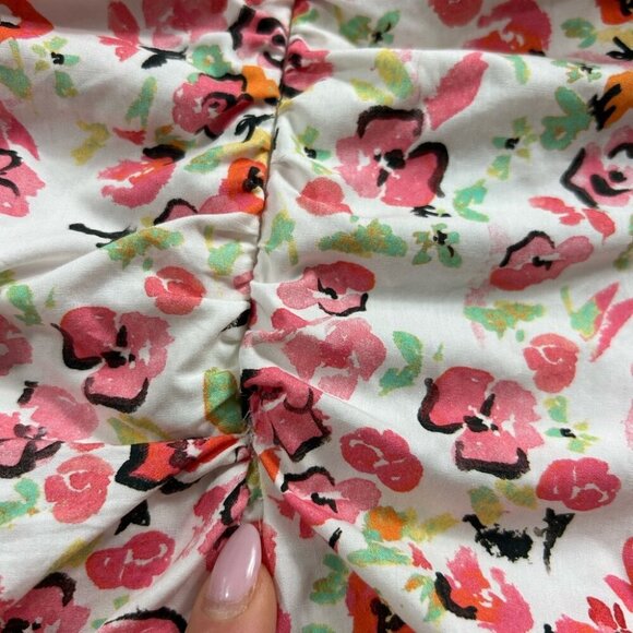 Zara Ruffle Ruched Floral Print Off-Shoulder Mini Dress - Picture 6 of 10